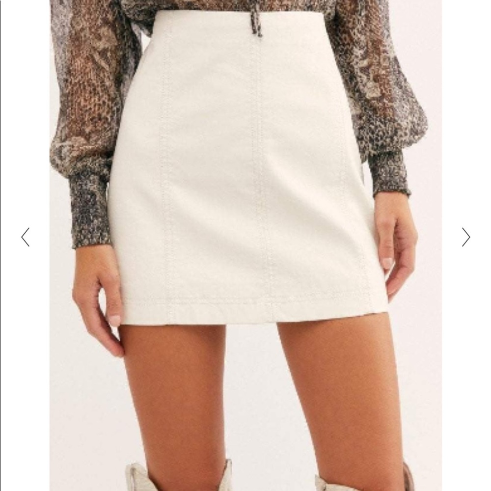 Free people vegan leather skirt